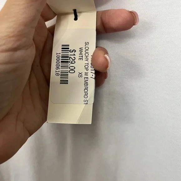 Monrow White Slouchy Long Sleeve Top Size XS Casual Lounge Grunge Rock - Picture 10 of 10